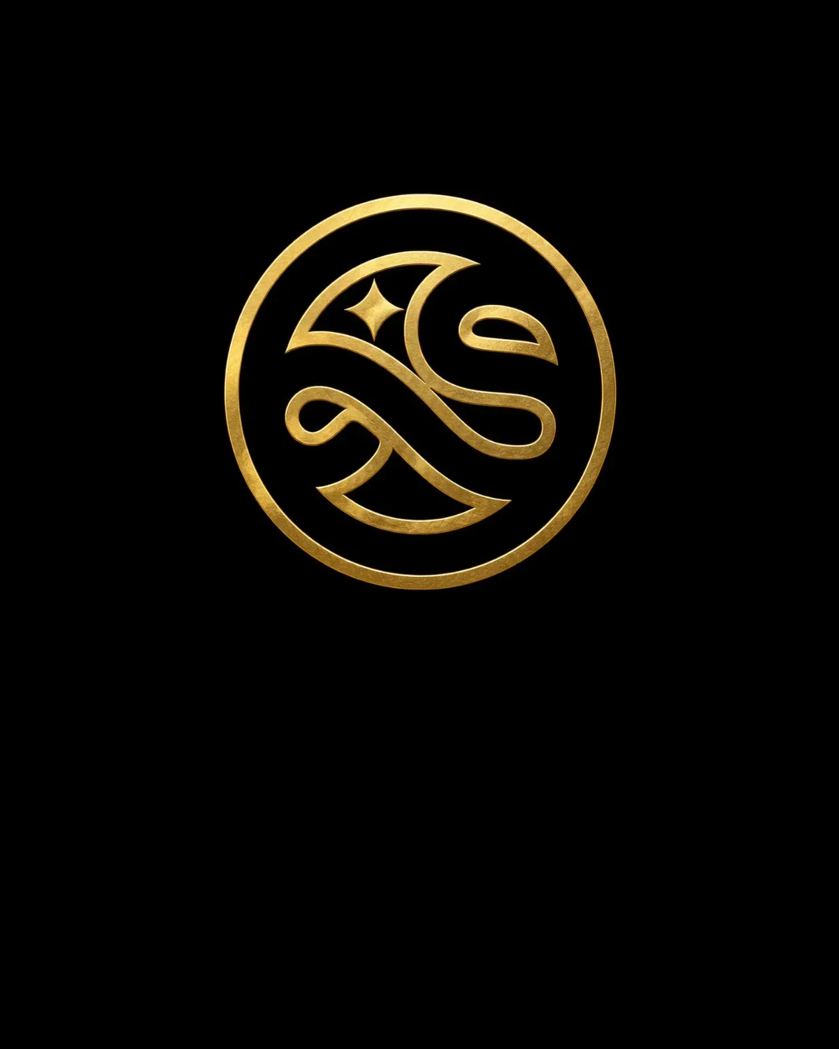 Sacred Delights gold emblem on black – luxury consumables and gifting